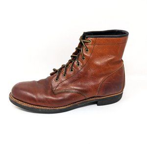 Frye Arkansas Boots Mens 11.5 Mid Lace Up Cognac Leather